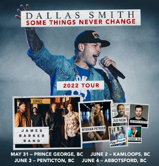 Dallas Smith 2022 Tour promotional concert image