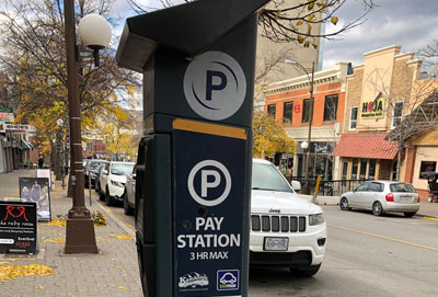 downtown on-street pay station