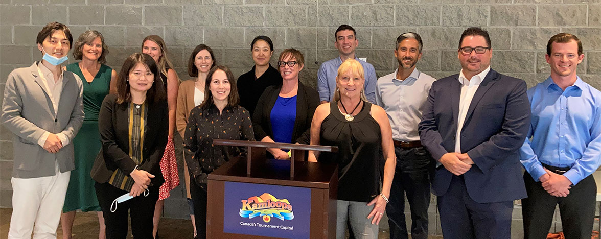 Group photo of representatives from the Japan Government, Interior Health, and City of Kamloops