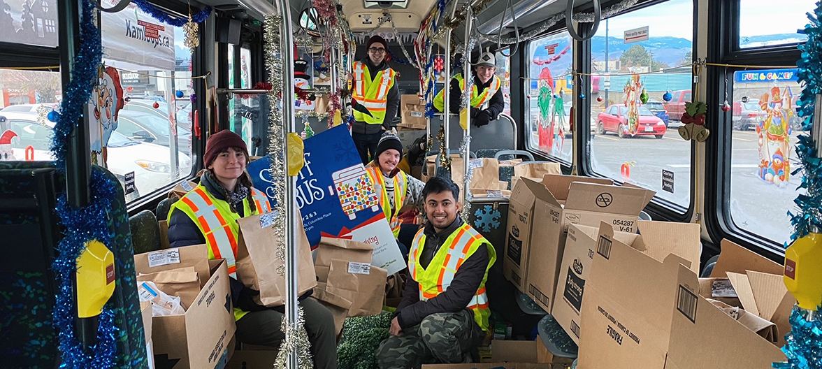City staff inside transit bus