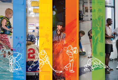 A graphic showcasing different aspects of Build Kamloops