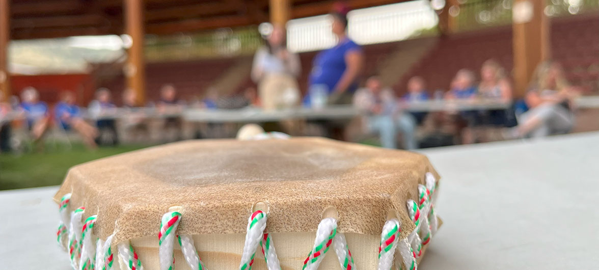 Indigenous leather drum
