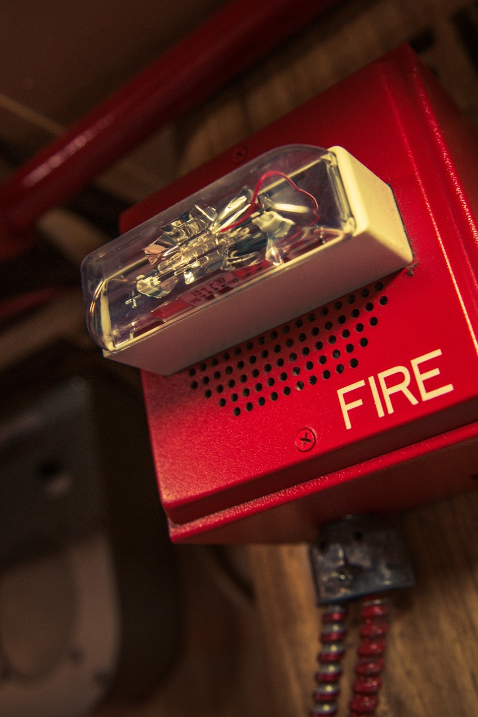 A commercial fire alarm device.