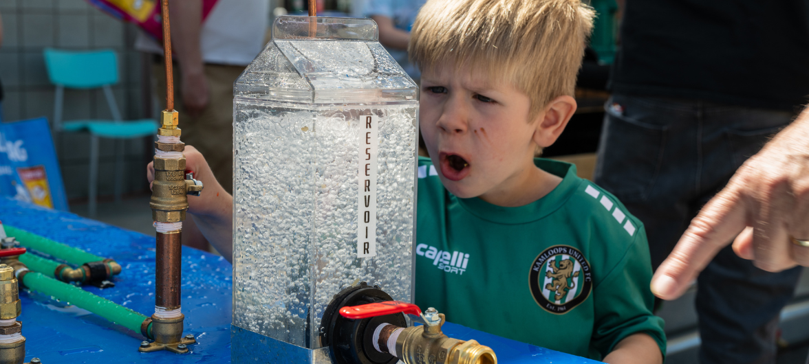 A surprised kid