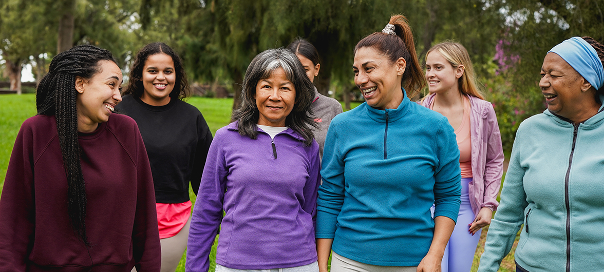 group of women walking