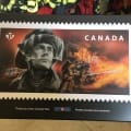 Plaque of Commemorative Stamp Honouring Firefighters