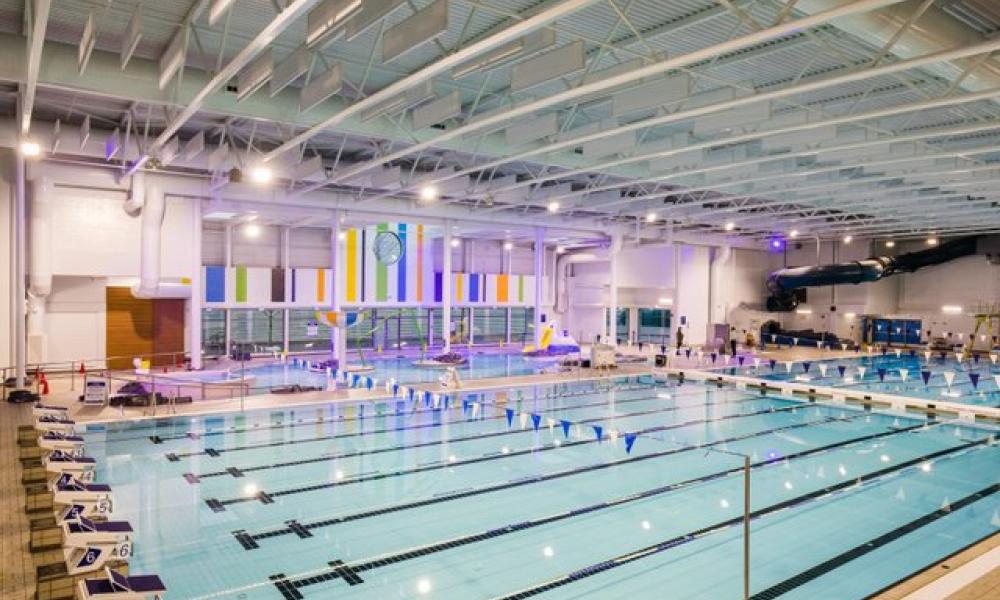 interior photo of the canada games pool
