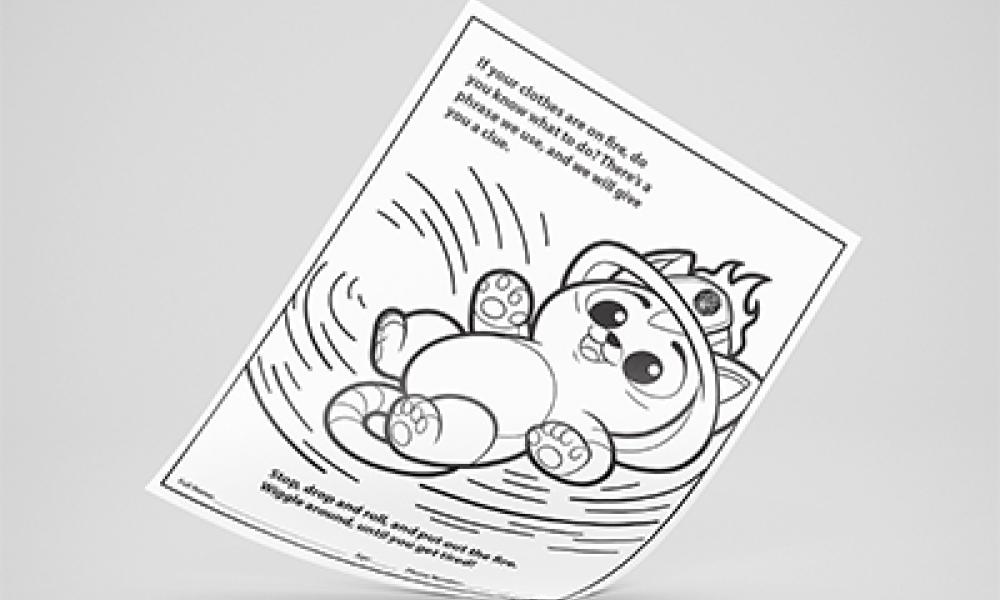 image of cat colouring sheet