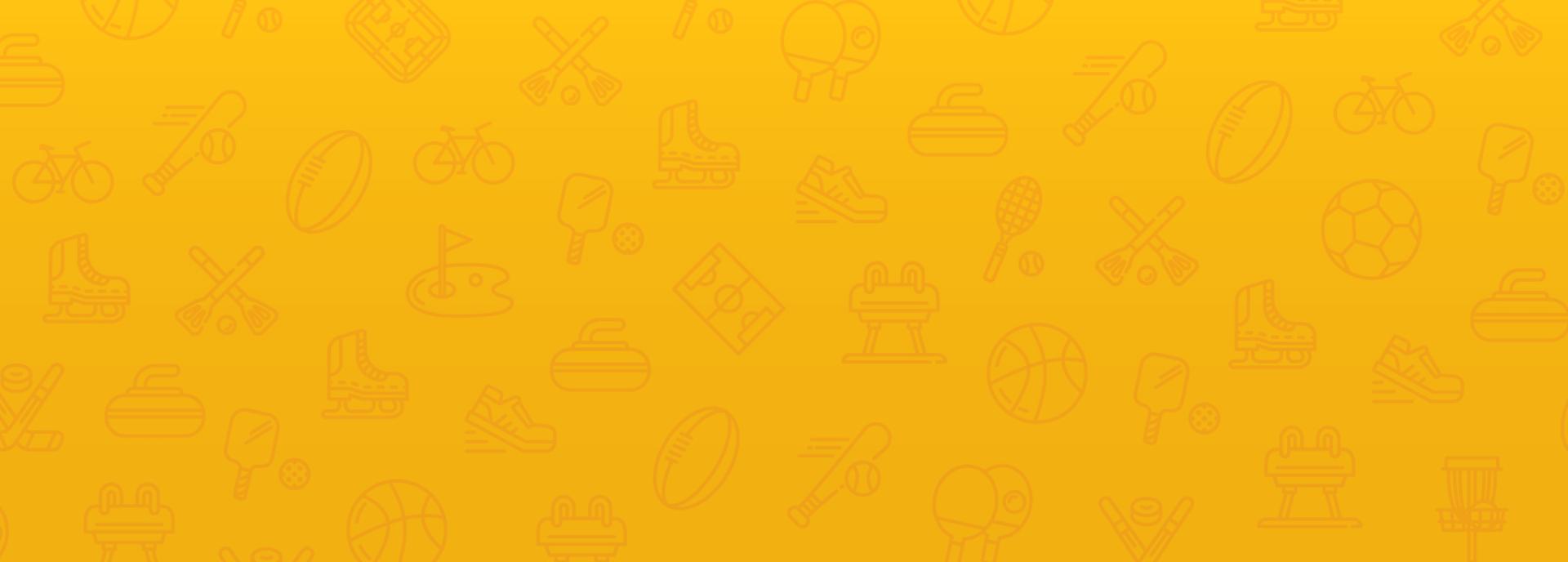 orange banner with orange line icons