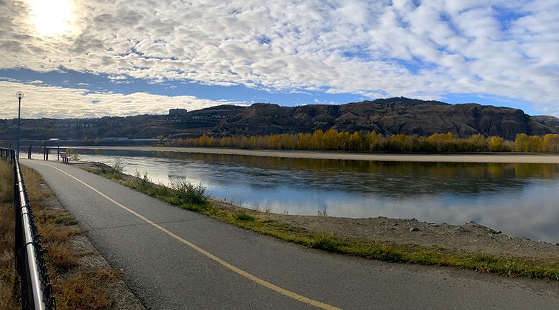 view of the Thompson River from Rivers Trail