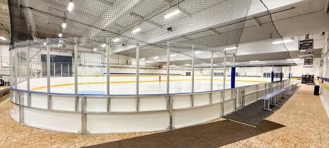 mini ice rink with panels