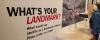 Exhibition exercise with a map with text: What's your landmark?