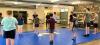 Kids on martial art mat