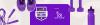 purple exercise equipment on cream background